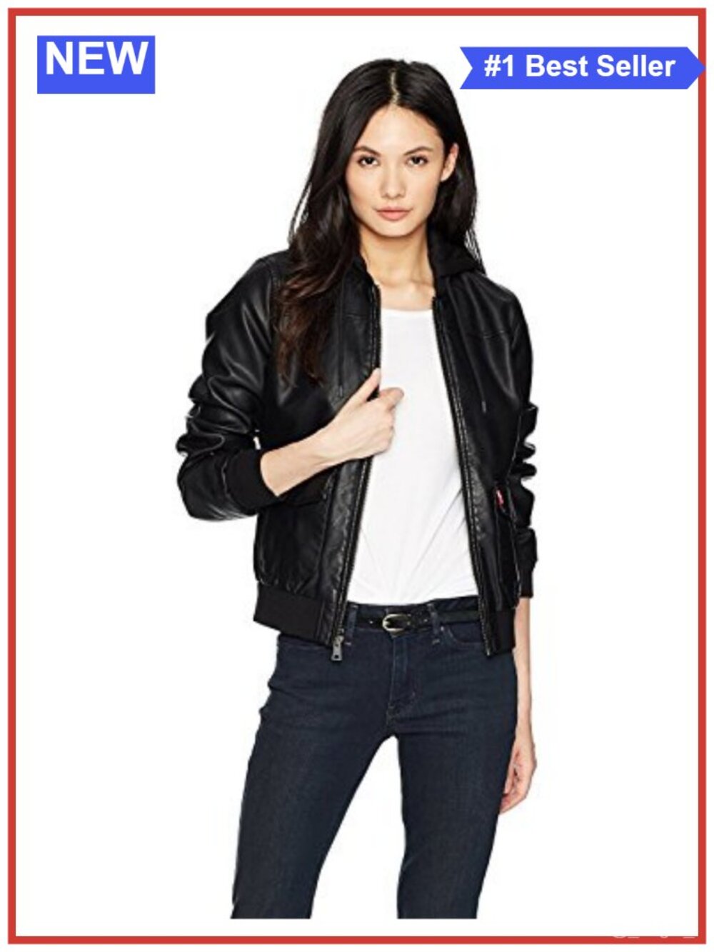 Womens Genuine Lambskin Leather Jacket Hooded Biker Moto Zip Moto